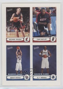 2004 Bazooka 4-on-1 Stickers DJ Mbenga Michael Doleac Theo Ratliff #46 Rookie RC