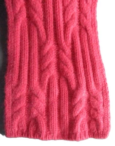 Charter Club Pink Soft 2-Ply Cashmere Scarf Thick Cable Knit 69 x 7 Inches - Picture 1 of 3