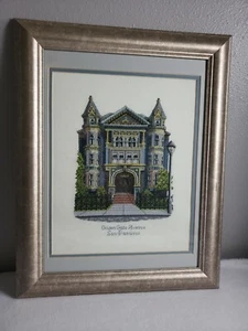 San Francisco Golden Gate Ave Home Crosstitch Wall Art Framed quality Victorian  - Picture 1 of 12