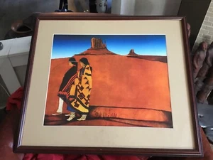 AUTHENTIC -RARE-AMADO PEÑA PRINT HAND SIGNED -Valle DE-Colored Beautiful! - Picture 1 of 8