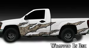 Truck Side Graphics Rocker Panel Ripped Metal Obliteration Camouflage Camo 01 - Foto 1 di 3