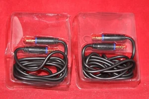 Lot of 2 x 6' (1.8m) 3.5mm Stereo Audio Cable, Black, Dynex DX-MP35B - Picture 1 of 2