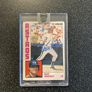 RAY KNIGHT 2017 TOPPS ARCHIVES 1984 O-PEE-CHEE ASTROS #321 AUTO /35 opc - Picture 1 of 5