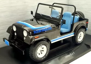 Model Car Group 1/18 Scale MCG18281 - Jeep CJ-7 - Black - Picture 1 of 5