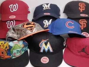 Lot of 11 Assorted Baseball Hat Cap Adjustable Youth Jordan OC SPORTS Pokémon - Picture 1 of 13