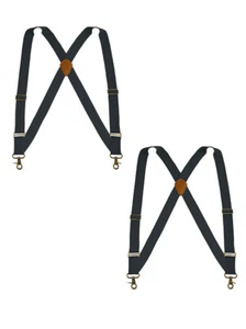 Buyless Fashion Trucker 2 Pack Suspender Men 48" Adjustable Strap Utility Braces - Picture 1 of 49