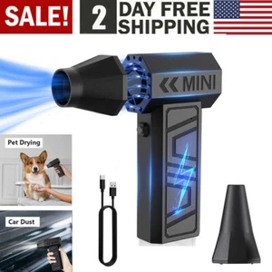 130000 RPM Mini Jet Dry Blower Rechargeable Portable Air Blower Electric Jet Fan - Picture 1 of 16