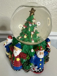 Vintage San Francisco Music Box Christmas Snowman Garden Snowglobe Toyland Globe - Picture 1 of 5