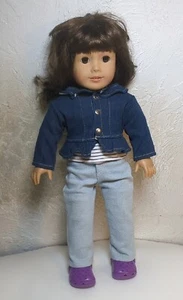 American Girl Samantha 18" Doll In Jeans, Jean Jacket And Crocs Please Read. - Picture 1 of 8