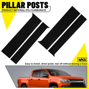For 2015-2022 Chevy Colorado & GMC Canyon 4PCS Pillar Post Door Decal Trim Black - Picture 1 of 9