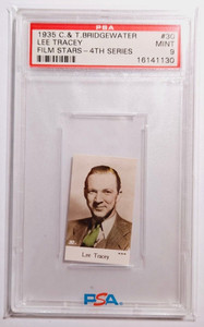 1935 Bridgewater Film Stars 4th Series #30 Lee Tracey Tracy PSA 9 MINT