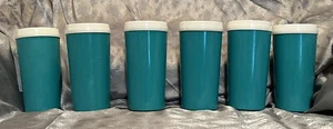 6er Set Vintage Retro Thermo Isoliert Trinkbecher Blaugrün 5,5 Zoll - Bild 1 von 6