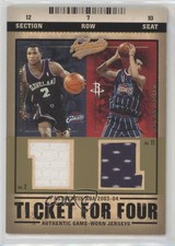 2003 Fleer Authentix Ticket for Four Dajuan Wagner Yao Ming Latrell Sprewell HOF