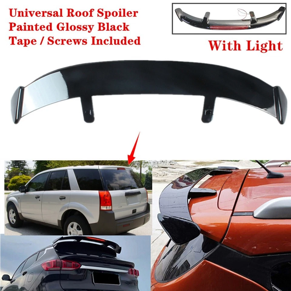Universal For Saturn Vue 2002-2007 Rear Tail Roof Spoiler ABS Wing Gloss W/Light - Изображение 1 из 4