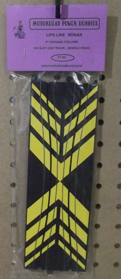 LIFE-LIKE / ROKAR, 9" AMARILLO CHICANE, HO SLOT CAR TRACK, #433-1442, (1 PAQUETE) Foto 1 de 1