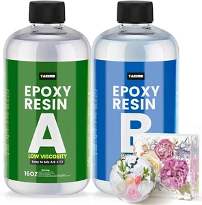 32OZ Kit Crystal Clear Epoxy Resin,2 Part,Resin and Hardener,Bubble Free Coating - Picture 1 of 6