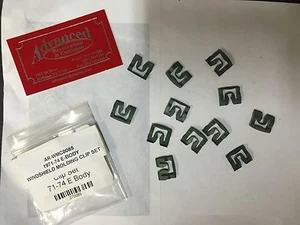 MOPAR 1971-74 E- Juego de clip de parabrisas de moldeo Challenger Barracuda Cuda - Imagen 1 de 1