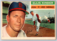 1956 Topps ELLIS KINDER #336 - St Louis Cardinals - Off Center - FAST Free Ship!