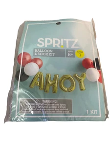 Spritz Ahoy Balloon Party Decoration Kit Balloons + Twine - 15 Pc Set - Picture 1 of 4