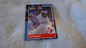 Ed Correa, Pitcher, Texas Rangers, Donruss #57, 1988 - Imagen 1 de 2