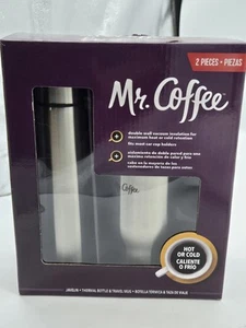 Mr Coffee Javelin 2-Piece Double Wall Thermos and Travel Mug Gift Set F - Picture 1 of 3