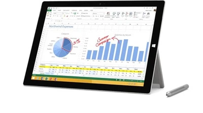 Microsoft 12-inch Surface Pro 3 Tablet Core i5 8GB RAM 256 SSD - Silver - Image 1 of 4