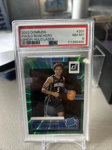 Paolo Banchero 2022-23 Panini Donruss #201 Rated Rookie Green Holo Laser PSA 10 - Picture 1 of 3