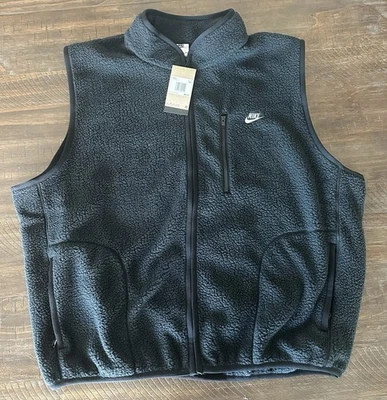 Nike Sportswear Club Winterized Fleece Vest Black FZ0894-010 Men's Size 2XL - Image 1 of 4