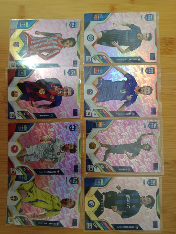 Lote 8 card Fan Favourite Pink Parallel Adrenalyn XL FIFA 365 25-26 - Imagen 1 de 1
