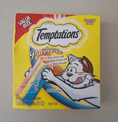 Temptations Cat Treats Chicken Salmon Tuna, VALUE PACK 24 Count, Exp. 2027 - Image 1 of 2