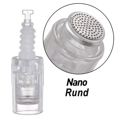MARKENLOS Round Nano Nadelpatrone Microneedling Ersatzköpfe TBPHP Bajonett Port 10 st