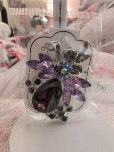 Lila Brosche Modeschmuck**siehe Hinweis - Bild 1 von 4