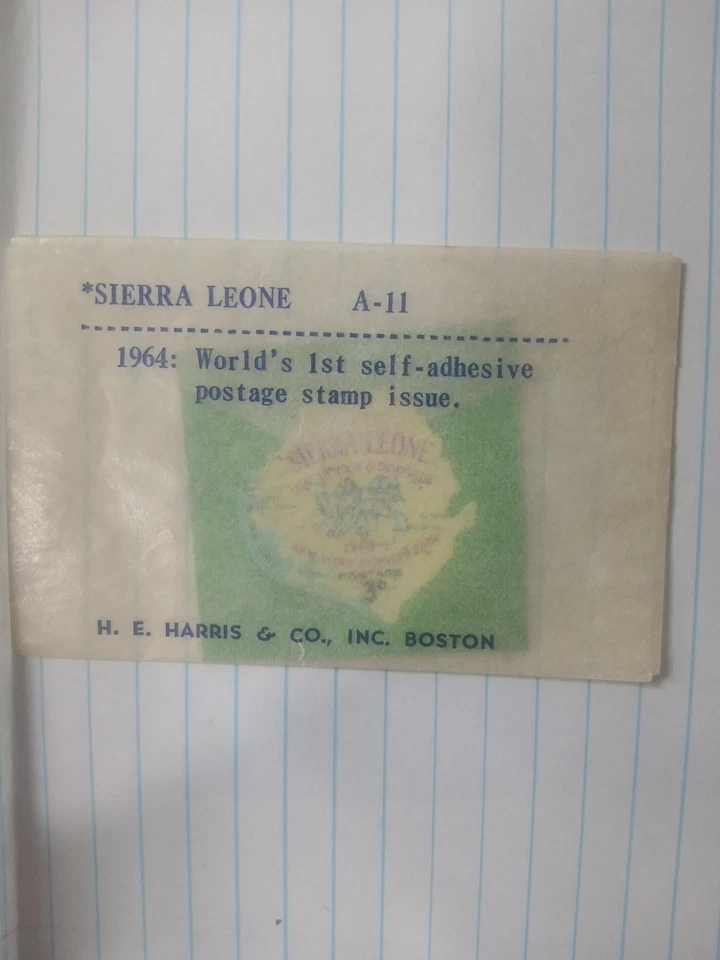 SELLO VINTAGE 1964 Primera edición de sello postal autoadhesivo del mundo Sierra Leona Foto 1 de 4