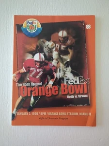 1999 Florida vs Syracuse Official Souvenir Program 65th Annual Orange Bowl - Picture 1 of 4