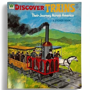 Whitman Discover Trains Vintage Sticker Book Their Journey Across America 1967 - Bild 1 von 8