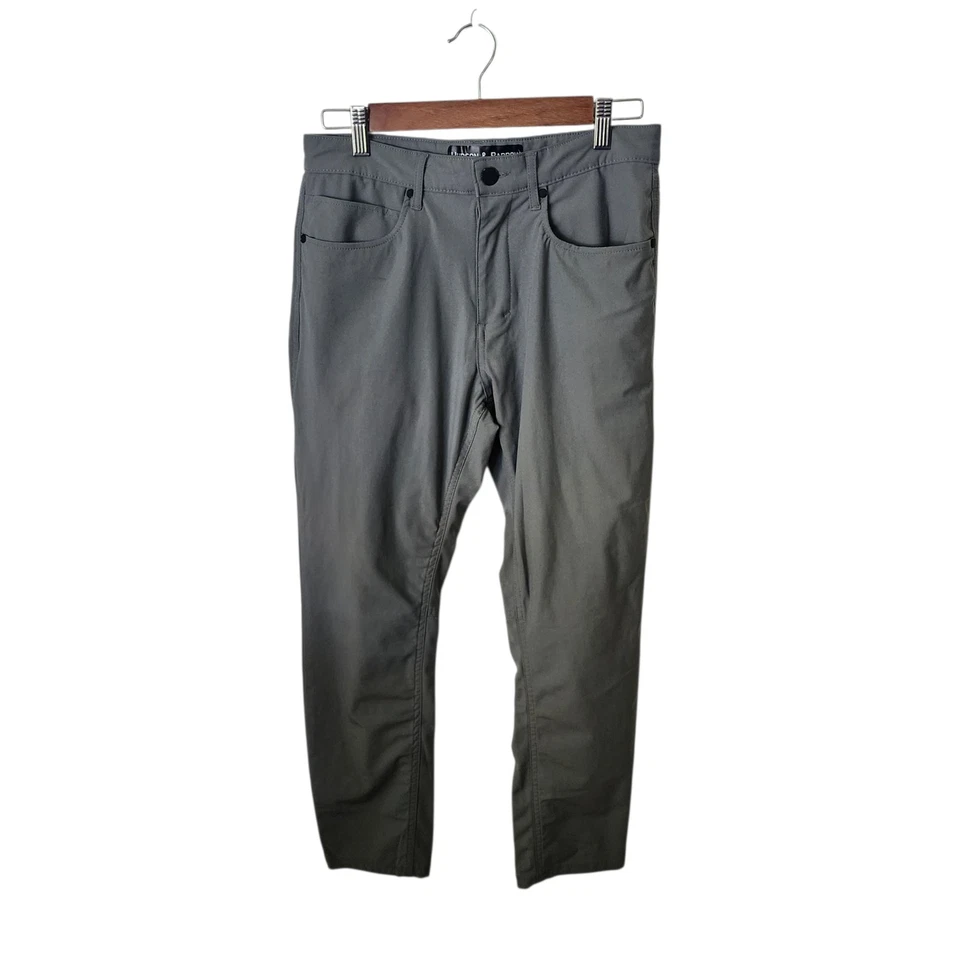 Pantalones Hudson & Barrow 30x30 Gris Performance Tech Elastizados Flex Informales Ajustados Foto 1 de 4