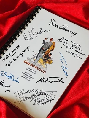Goldfinger, Movie Script, Cast Printed Signatures, Signed, Gift, Film  - Image 1 of 4