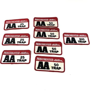 Assorted Lot Of 8 Vintage AA Winchester Trap Shoot Patches White Black #4042 - Picture 1 of 6
