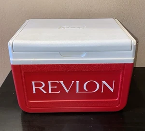 Coleman Revlon Chiller Red Cooler Flip Lid 5QT 6-Pack Holder - Picture 1 of 9