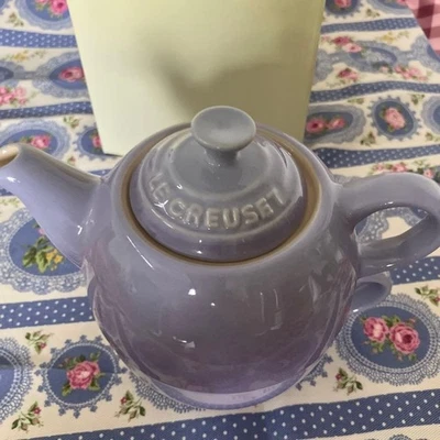 Le Creuset Tea for One Set 10oz Cassis Purple Stoneware Teapot and Cup - Image 1 of 2
