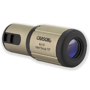 CARSON® CloseUp™ 6x 18 mm Pocket Monocular with Carabiner Clip - Picture 1 of 5