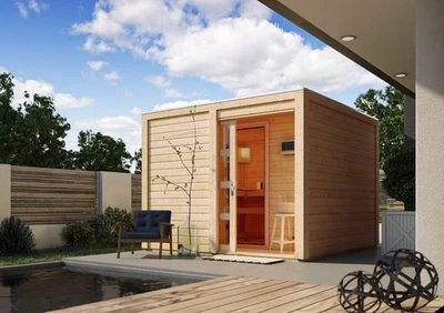 Karibu Saunahaus Aussensauna TOPGARDEN 4 / CUBEN / ohne Ofen / *SPARANGEBOT* - Bild 1 von 4