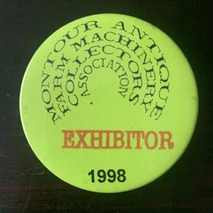 Vintage Montour Antique Farm Machinery Collectors 1998 Exhibitor Pin - Picture 1 of 6