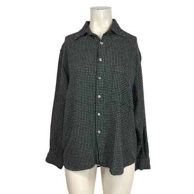 Camisa abotonada The Territory Ahead pata de gallo seda rayón mezcla lana talla mediana Foto 1 de 4