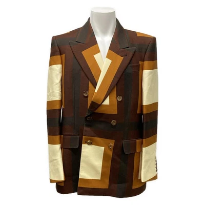 Auténtica chaqueta GUCCI - 671986 ZAHWR marrón crema multi [material exterior] lana, seda Foto 1 de 4