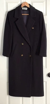 Abrigo mujer FORECASTER OF BOSTON talla 2 azul marino 100 % lana trinchera Foto 1 de 4