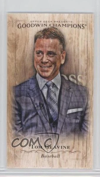 2016 Upper Deck Goodwin Champions Wood Lumberjack Minis /8 Tom Glavine #12 HOF - Image 1 of 2