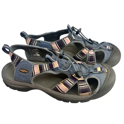 Sandalias de Senderismo Impermeables Keen Venice para Mujer Talla 10 Azul Rosa Exterior Gorpcore Foto 1 de 4