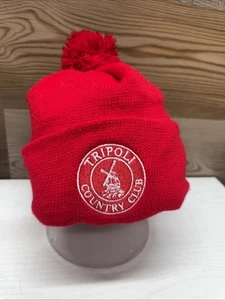 Tripoli Country Club Red Beanie W/ Pom Golf Hat - Picture 1 of 4