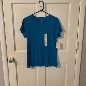 St Johns Bay blaue Bluse neu mit Etikett Größe Medium - Bild 1 von 6